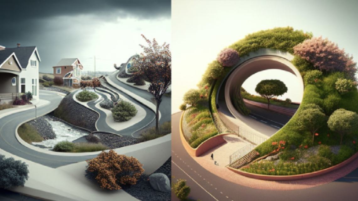 AI images from the tool Midjourney.